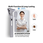 Fiber Optic Mini EENT Diagnostic Set | Gray Otoscope & Ophthalmoscope