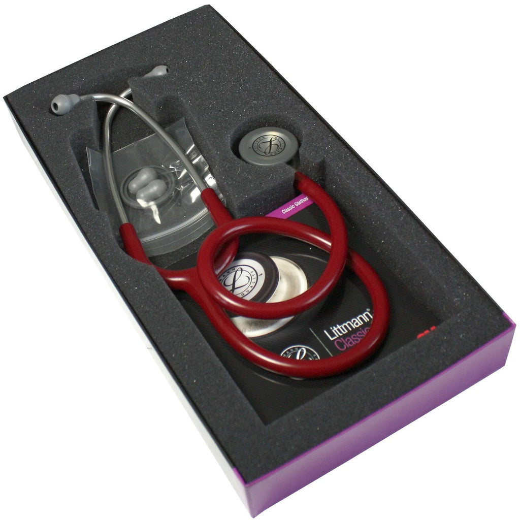Littmann Classic III Stethoscope - Burgundy Tube & Standard Finish - 5627