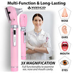 Fiber Optic Mini Ophthalmoscope & Otoscope Set -  Pearl Pink