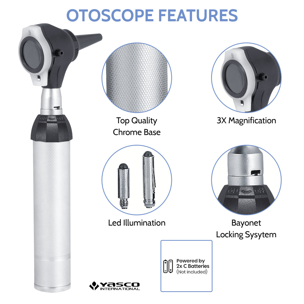 Conventional Otoscope Set - Black Finish Head