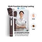 Fiber Optic Mini EENT Set | Chocolate Otoscope & Ophthalmoscope