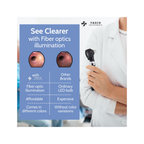 Fiber Optic Pocket Otoscope Set | Black