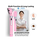 Fiber Optic Mini EENT Set | Pearl Pink Otoscope & Ophthalmoscope