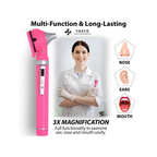 Fiber Optic Pocket Otoscope Set | Rose Pink