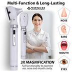 Fiber Optic Mini Ophthalmoscope & Otoscope Set - White