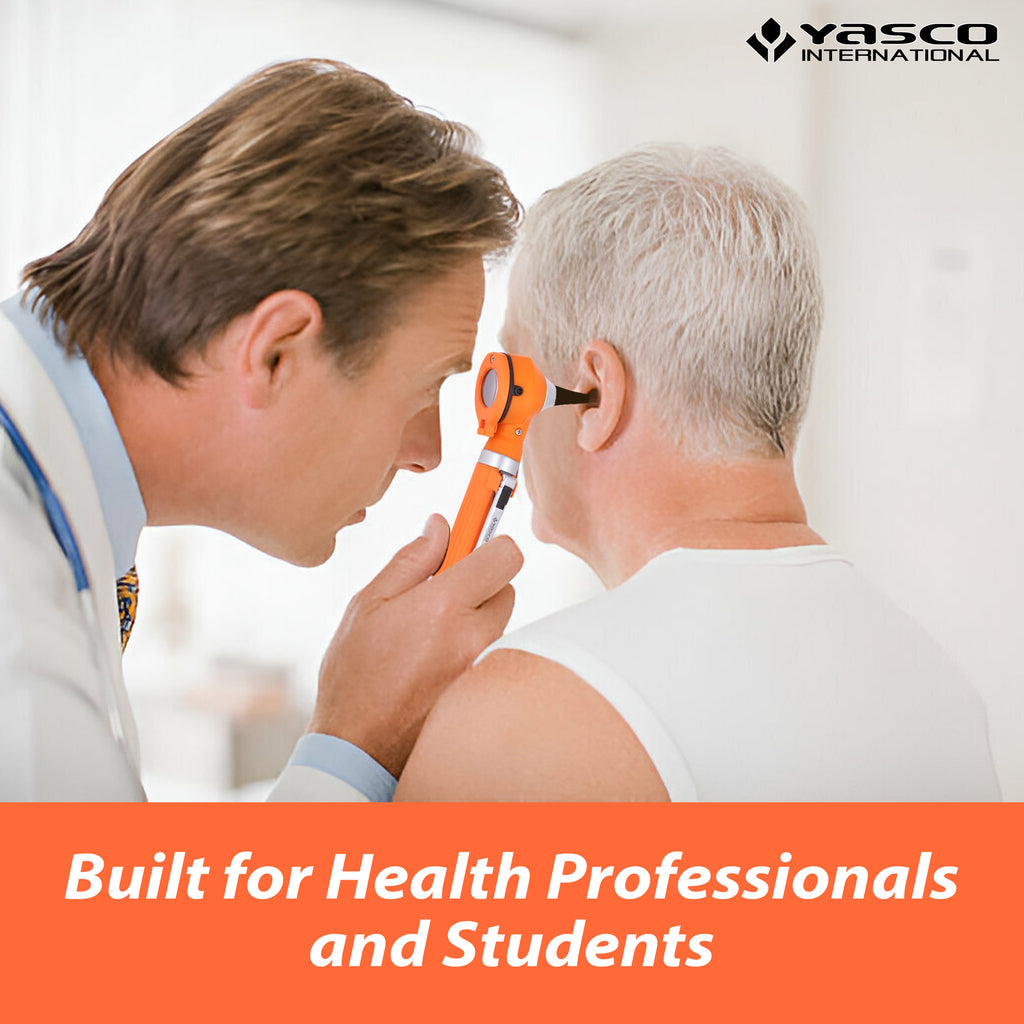 Fiber Optic Mini Otoscope Set - Orange