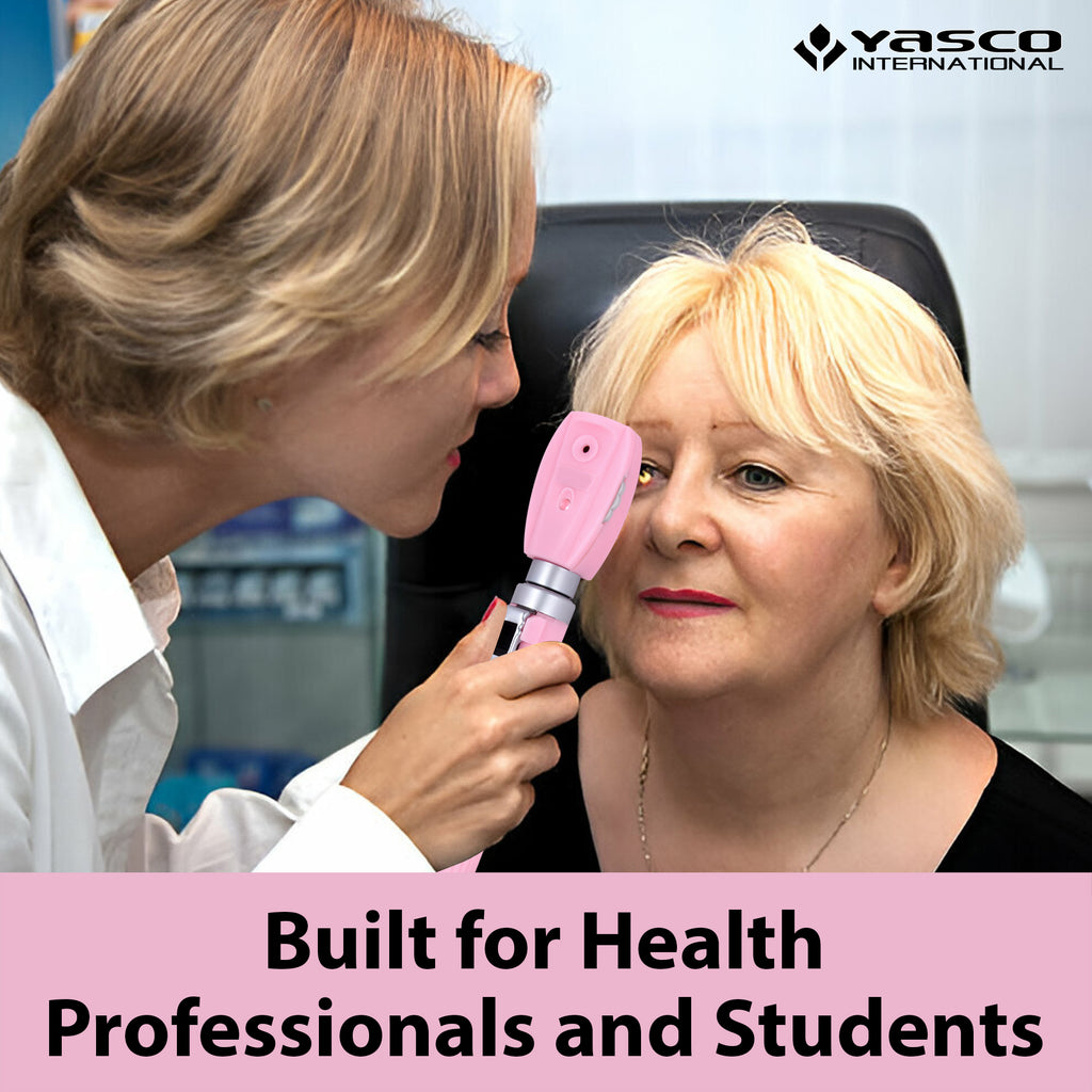 Fiber Optic Mini Ophthalmoscope & Otoscope Set -  Pearl Pink