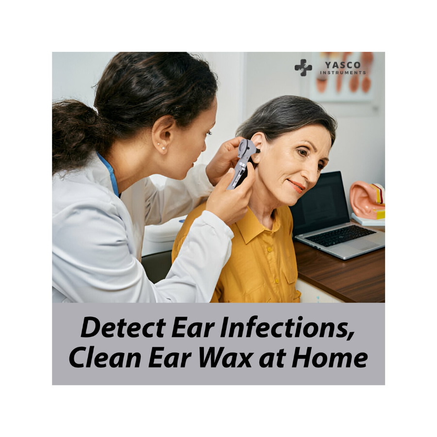 Fiber Optic Pocket Otoscope Set | Gray