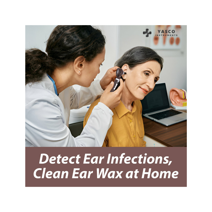 Fiber Optic Pocket Otoscope Set | Chocolate Brown