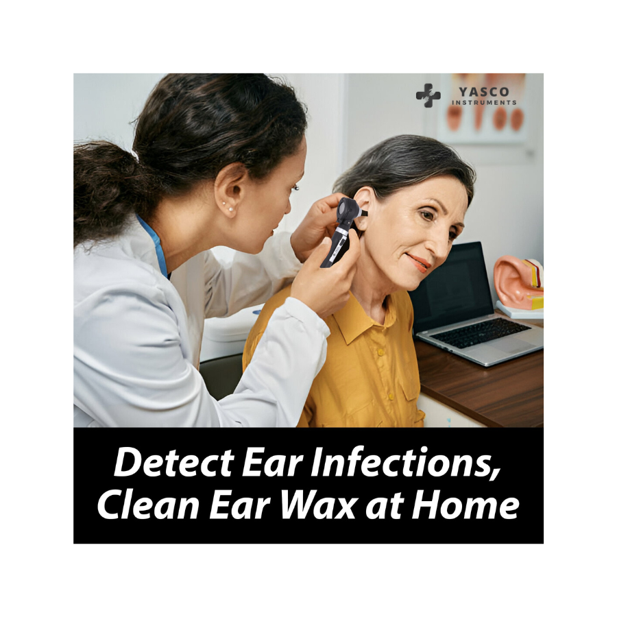 Fiber Optic Pocket Otoscope Set | Black