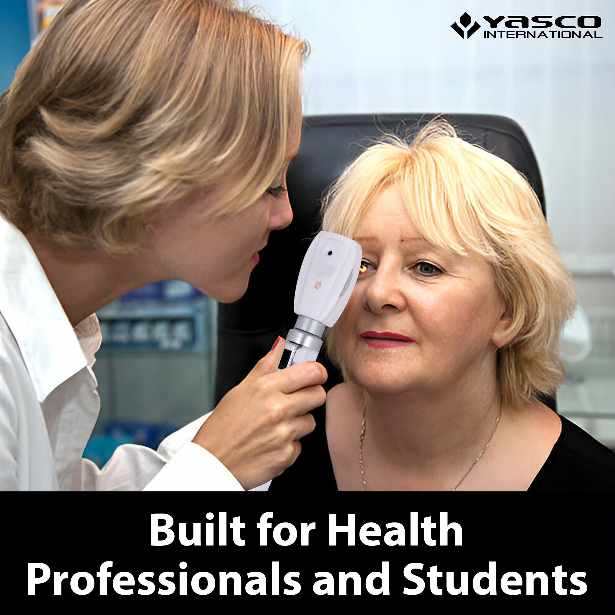 Fiber Optic Mini Ophthalmoscope & Otoscope Set - White