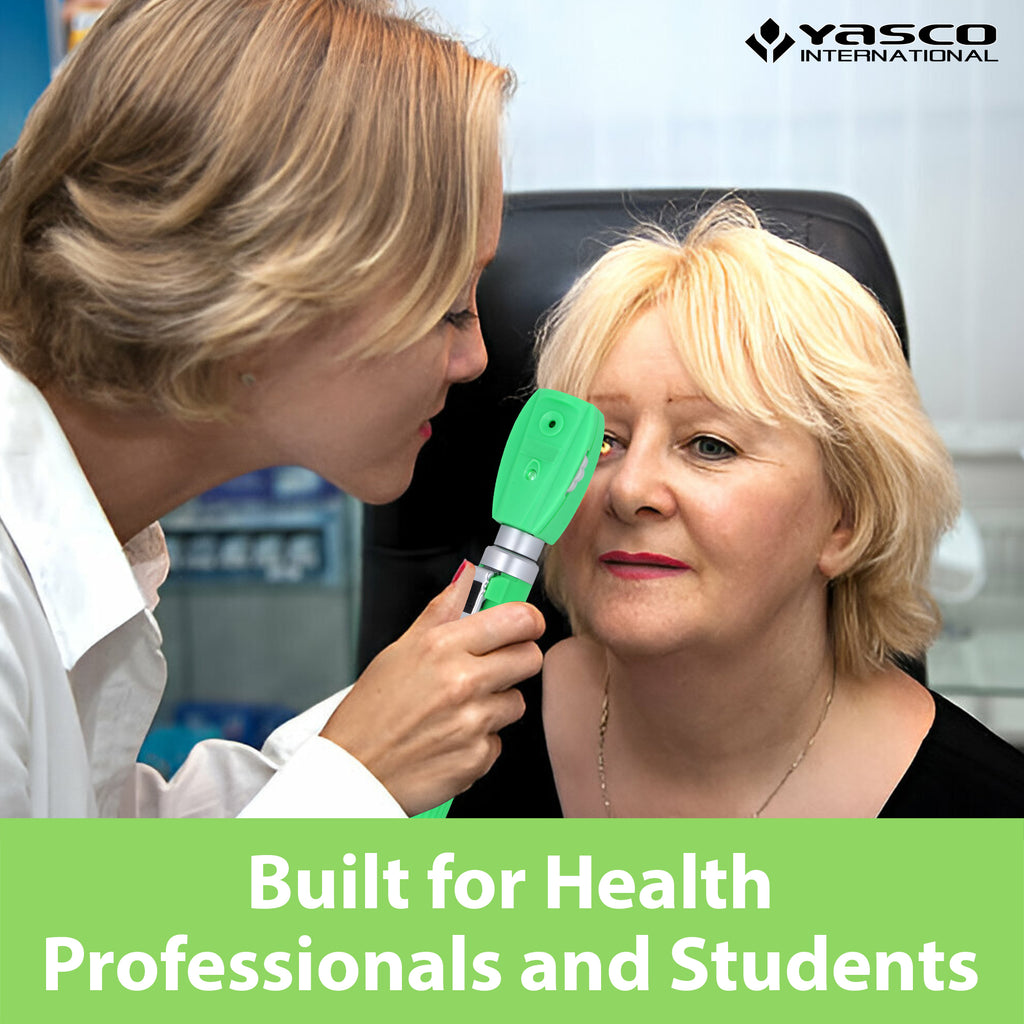 Fiber Optic Mini Ophthalmoscope & Otoscope Set -  Green