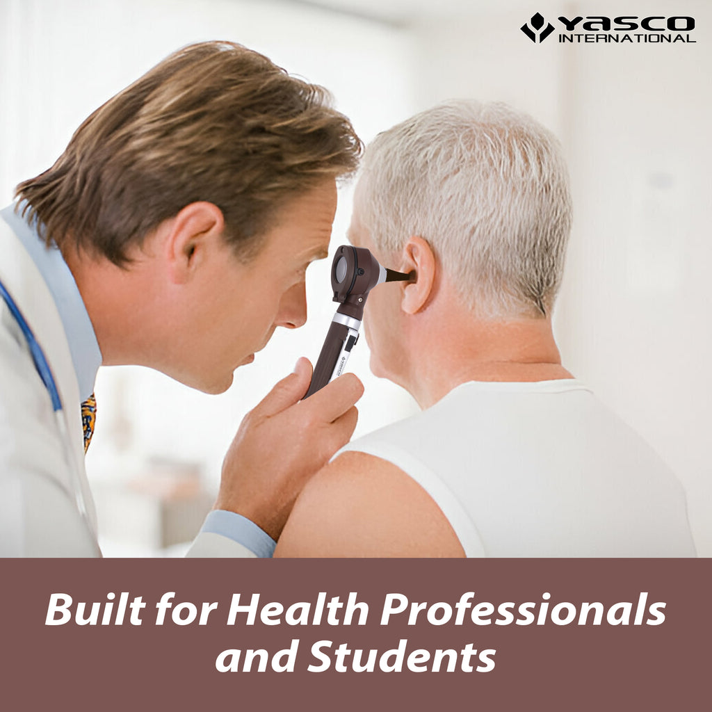 Fiber Optic Mini Otoscope Set - Chocolate Brown