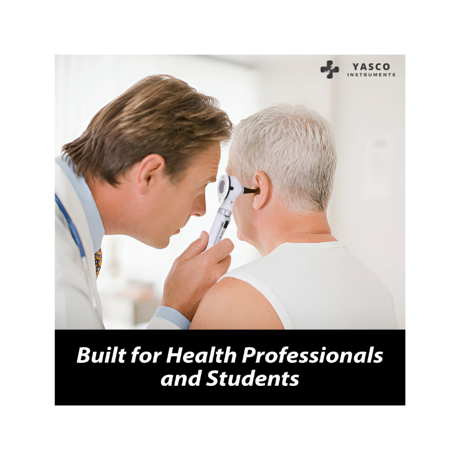 Fiber Optic Pocket Otoscope Set | White