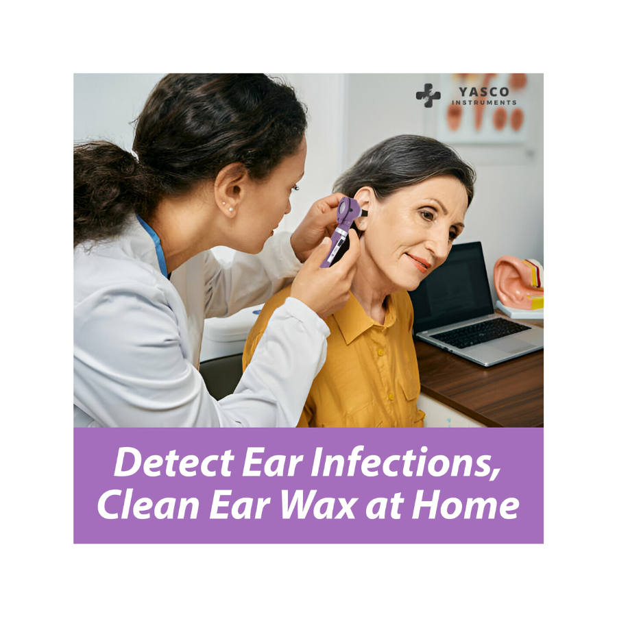 Fiber Optic Pocket Otoscope Set | Purple