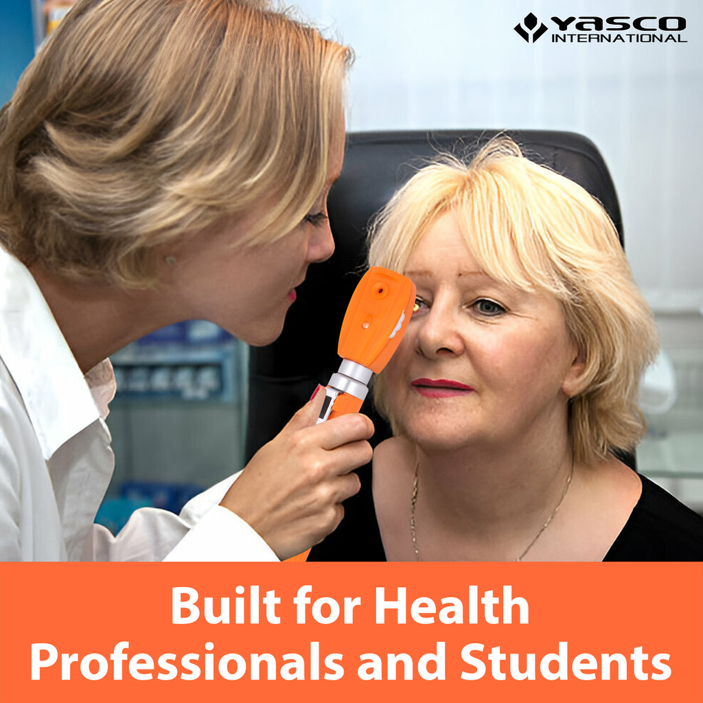 Fiber Optic Mini Ophthalmoscope & Otoscope Set -  Orange