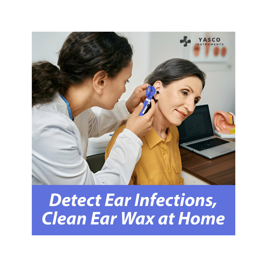 Fiber Optic Pocket Otoscope Set | Navy Blue