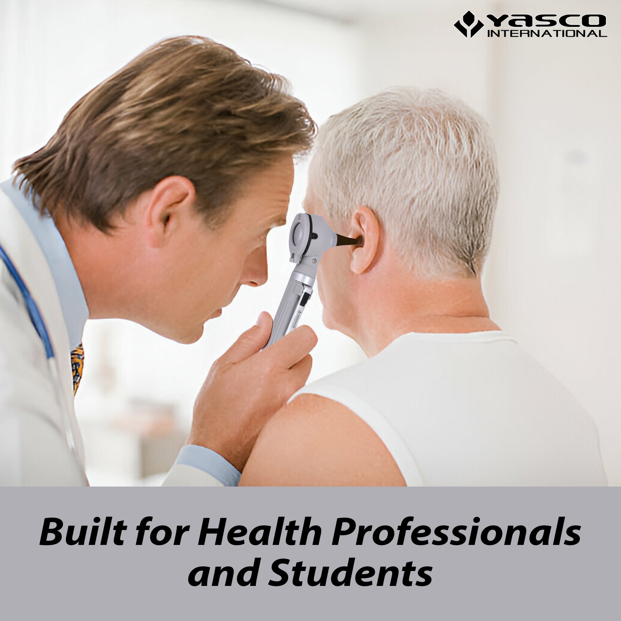 Fiber Optic Mini Otoscope Set - Gray