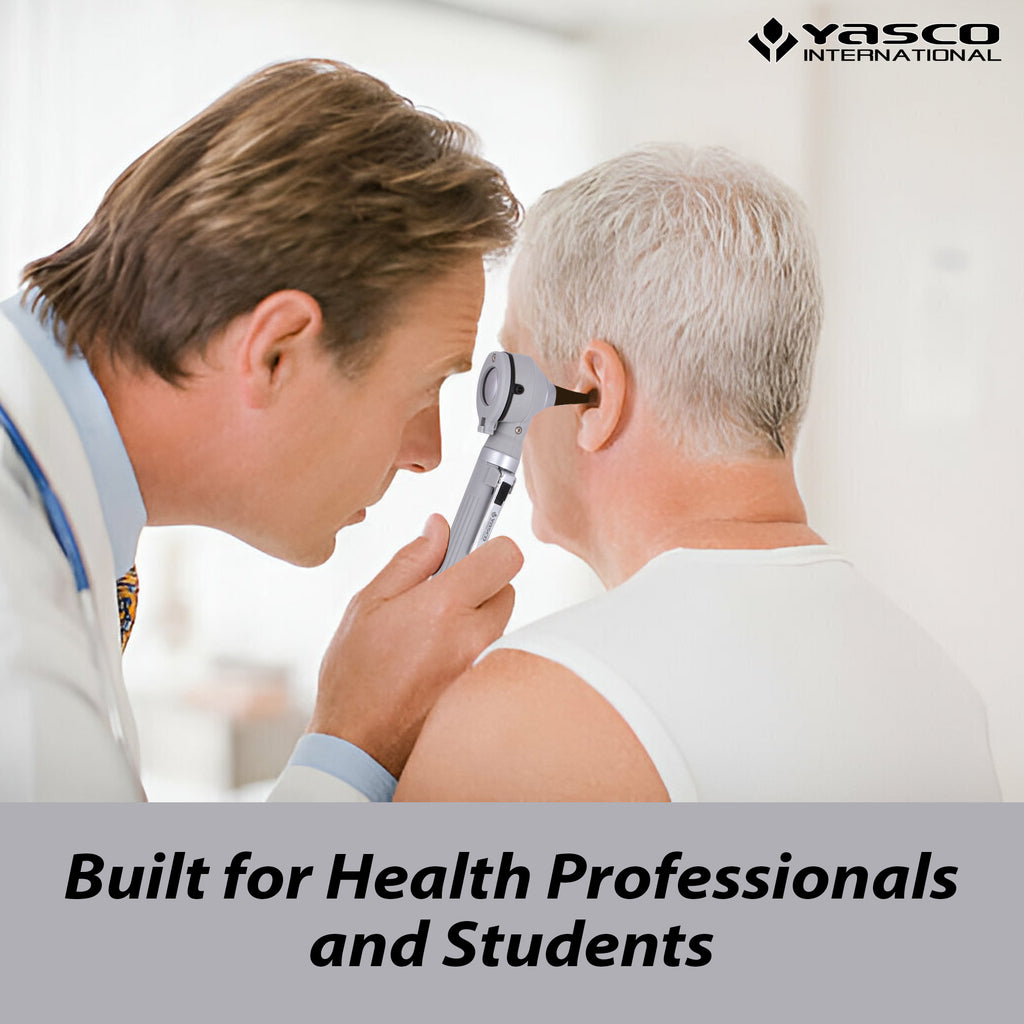 Fiber Optic Mini Otoscope Set - Gray