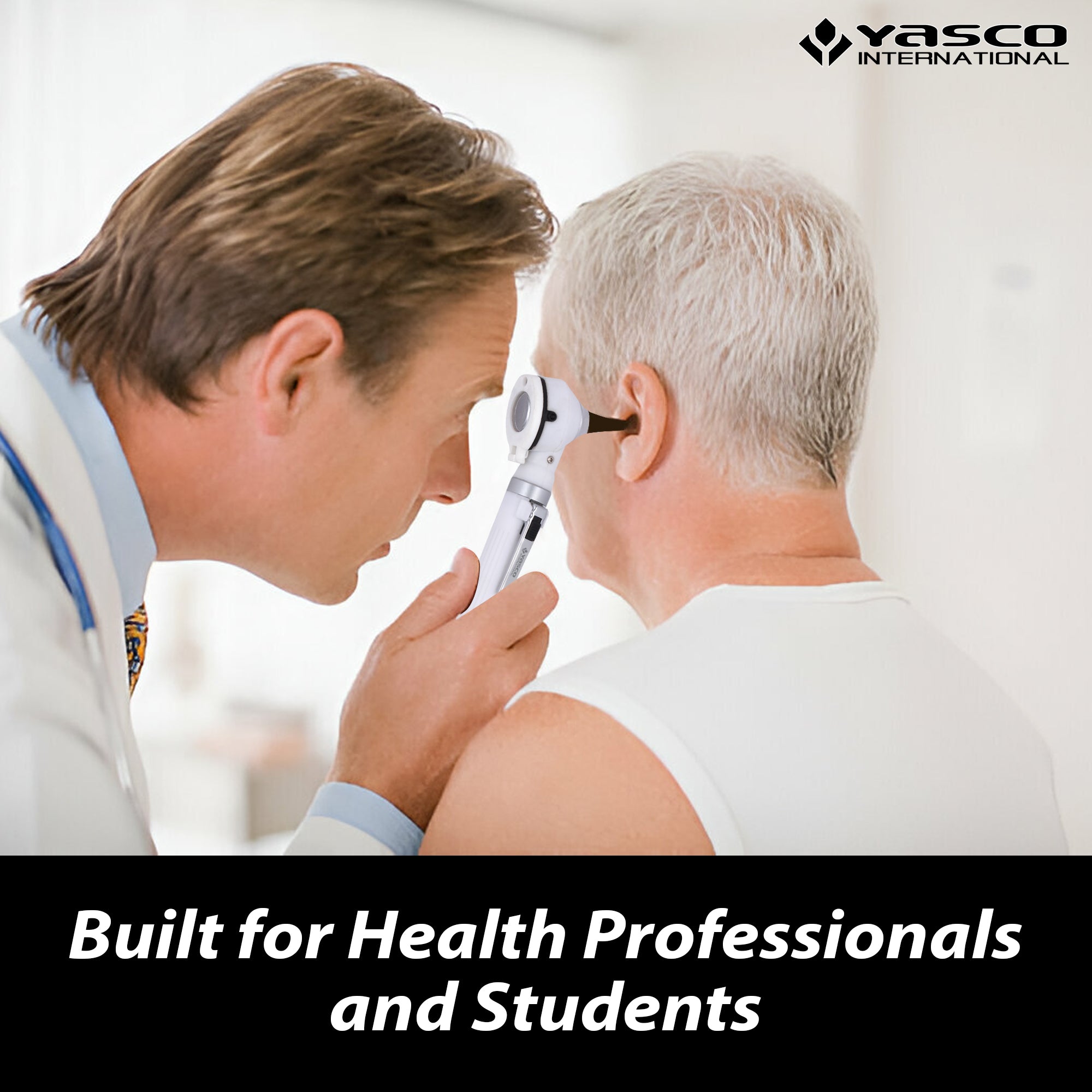 Fiber Optic Mini Otoscope Set - White