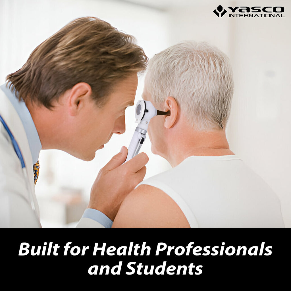 Fiber Optic Mini Otoscope Set - White