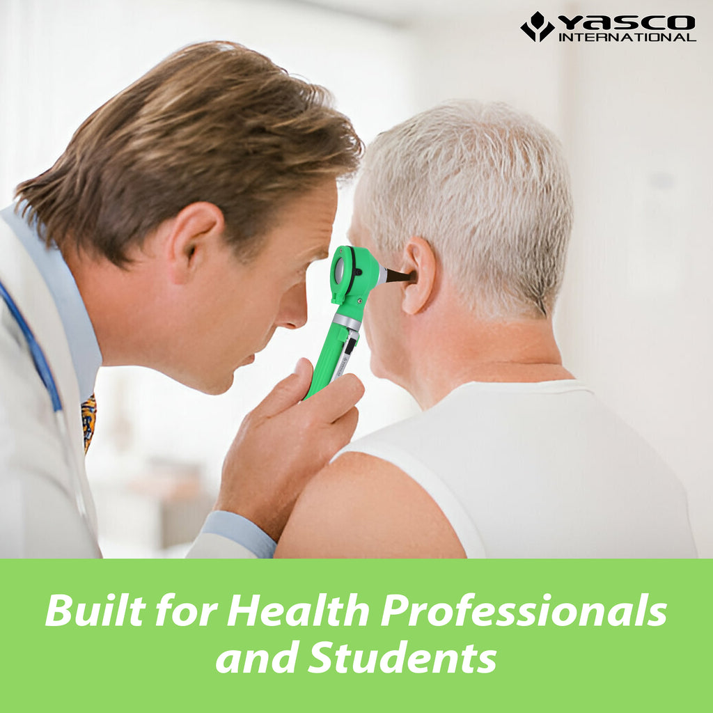 Fiber Optic Mini Otoscope Set - Green