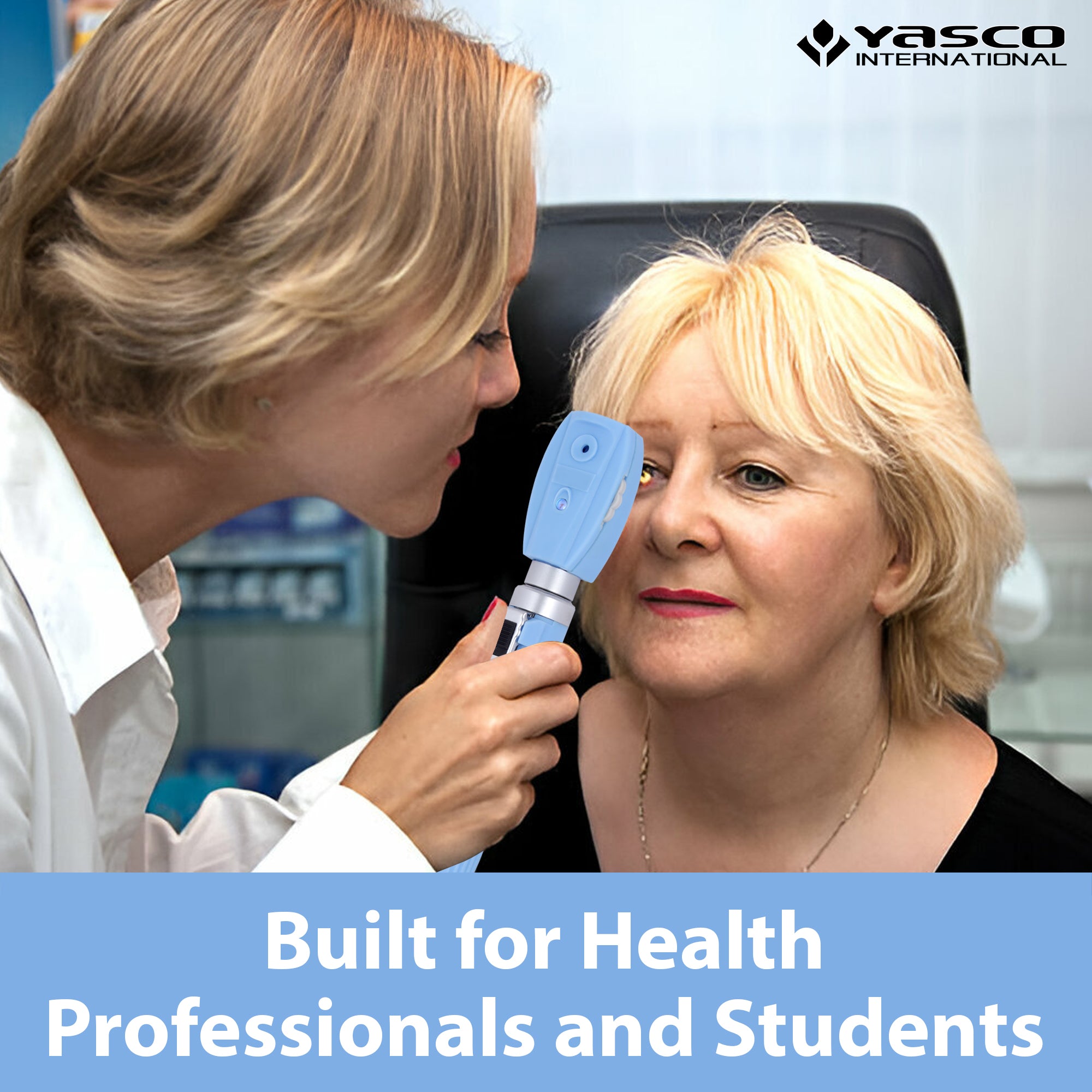 Fiber Optic Mini Ophthalmoscope & Otoscope Set - Ceil Blue