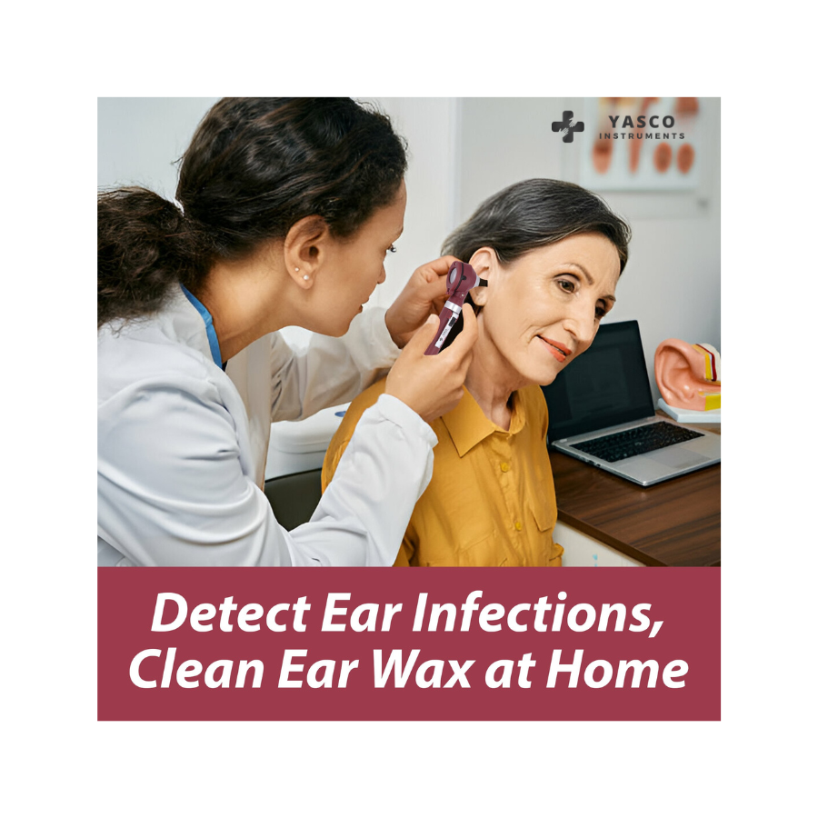 Fiber Optic Pocket Otoscope Set | Burgundy