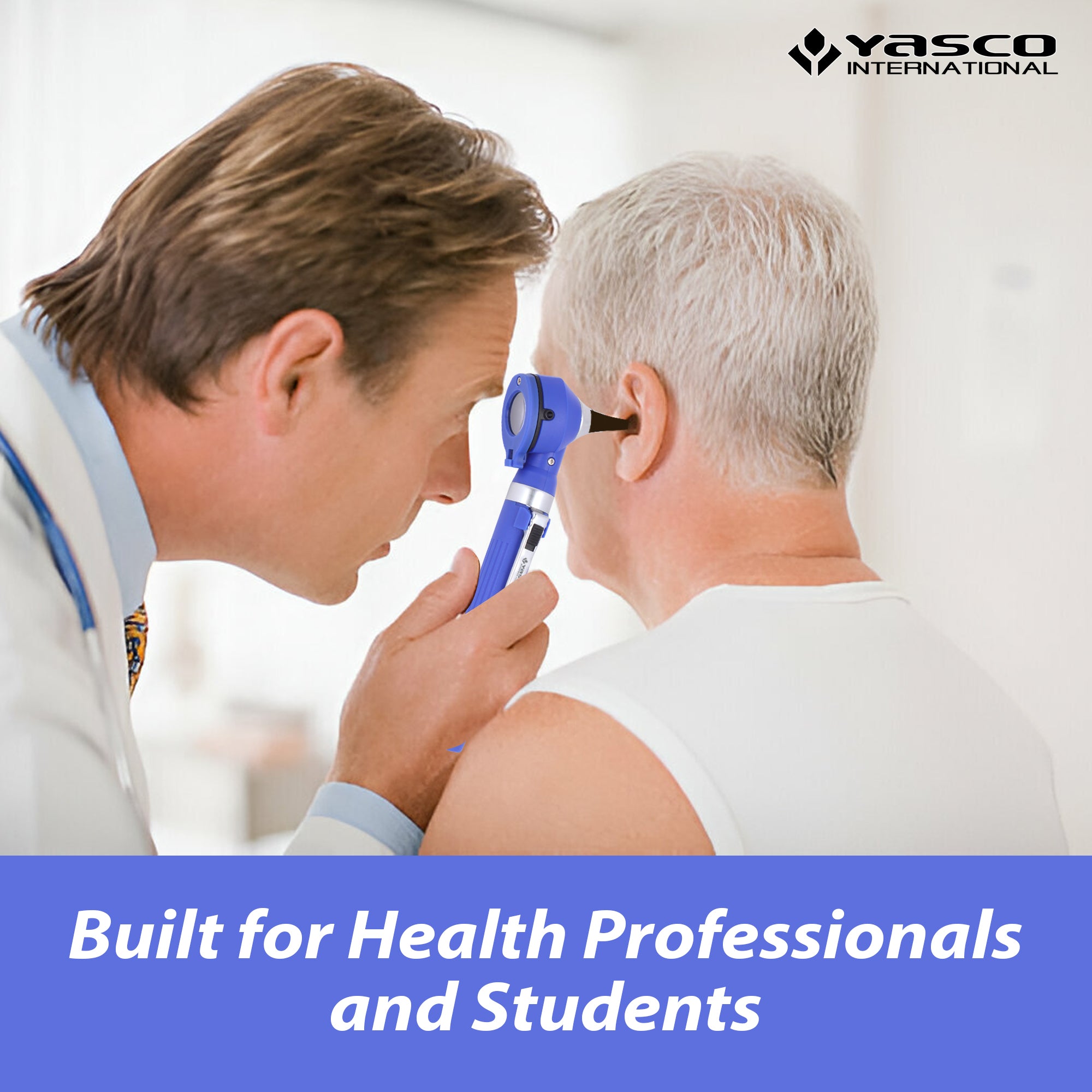 Fiber Optic Mini Otoscope Set - Navy Blue