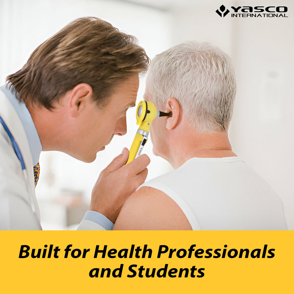 Fiber Optic Mini Otoscope Set - Yellow