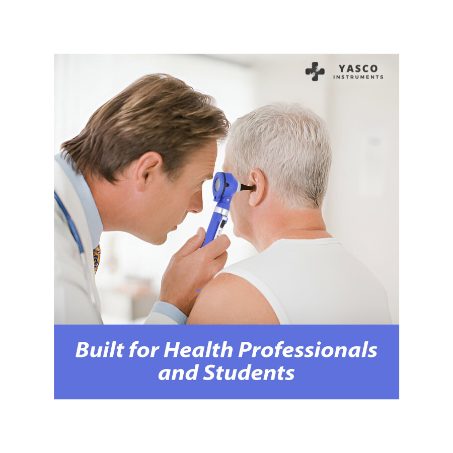 Fiber Optic Pocket Otoscope Set | Navy Blue