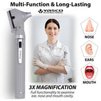 Fiber Optic Mini Otoscope Set - Gray