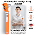 Fiber Optic Mini Otoscope Set - Orange