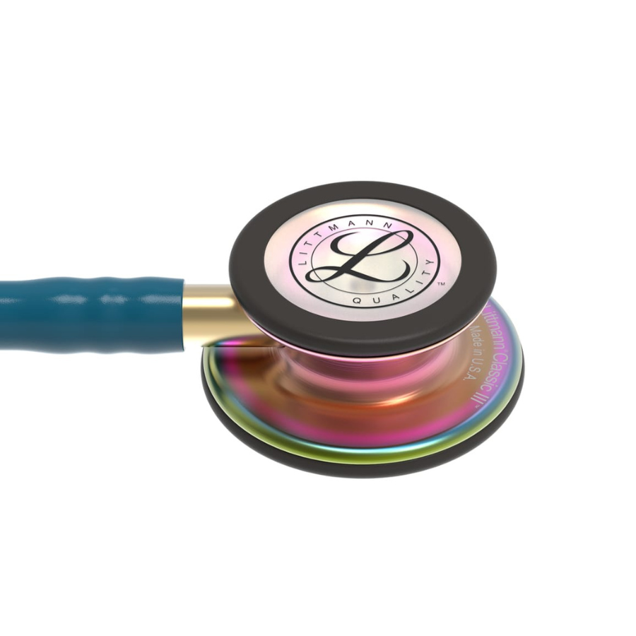 Littmann Classic III Stethoscope 5807 | Caribbean Blue | Rainbow Finish