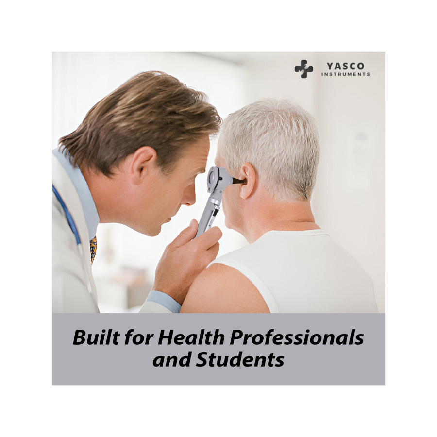 Fiber Optic Pocket Otoscope Set | Gray