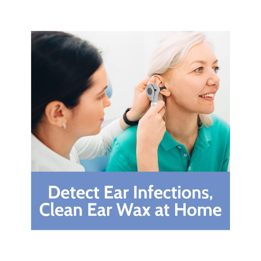 Fiber Optic Pocket Otoscope Set | Gray