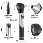 Fiber Optic Mini Otoscope Set - Black