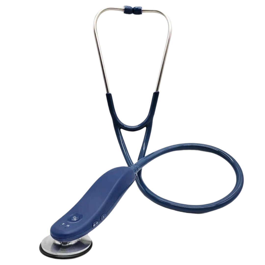 Digital Medical Bluetooth Electronic Stethoscope - Navy Blue Main image