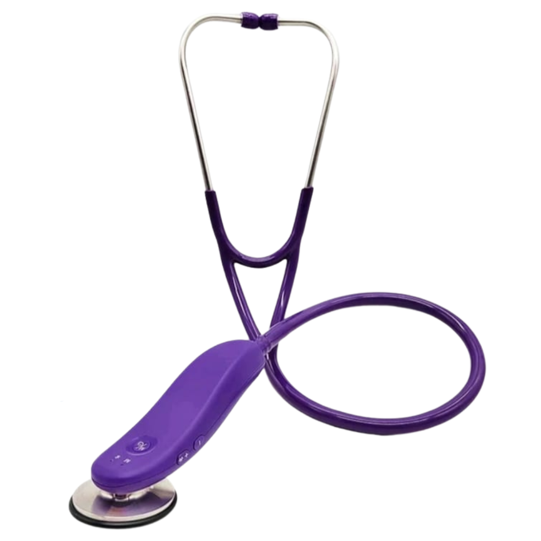 Digital Medical Bluetooth Electronic Stethoscope - Purple Main image
