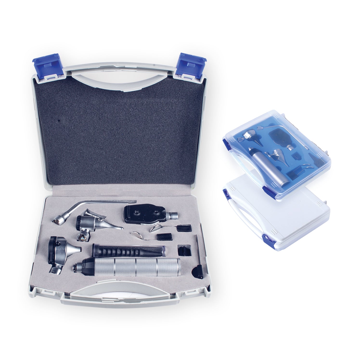 Fiber Optic EENT Ophthalmoscope & Otoscope Diagnostic Set (Single Aperture)