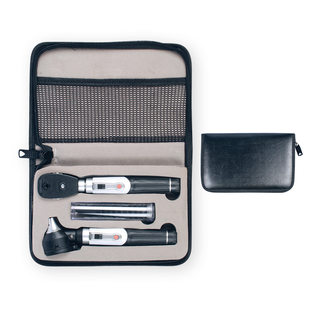 Fiber Optic Mini Ophthalmoscope & Otoscope Set - Five Aperture