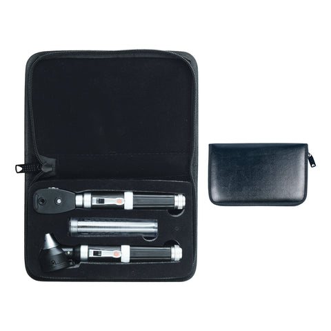 Fiber Optic Mini Ophthalmoscope & Otoscope Set - Five Aperture