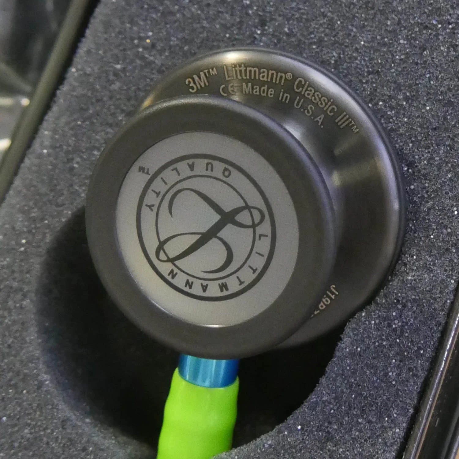 Littmann Classic III Monitoring Stethoscope - Lime Green Tube & Smoke Finish - 5875